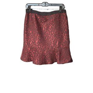 Ann Taylor Embroidered Pencil Flared Skirt 6 NWT